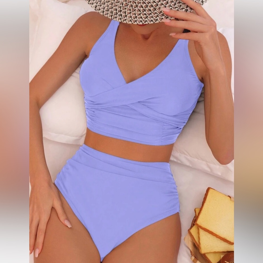 Elegant Light Purple Women's Swimwear Set
